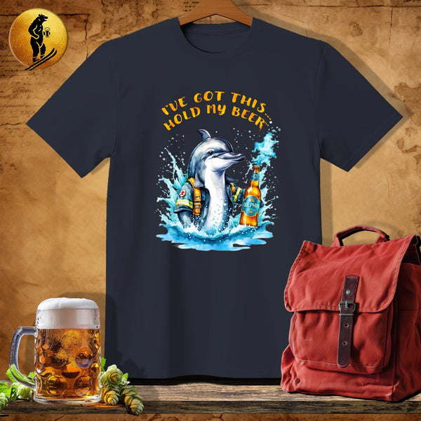 MyDesigns Physical Item Dark Heather / S Fire Captain Dolphin T-Shirt