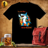 MyDesigns Physical Item Black / S Fire Shark T-Shirt