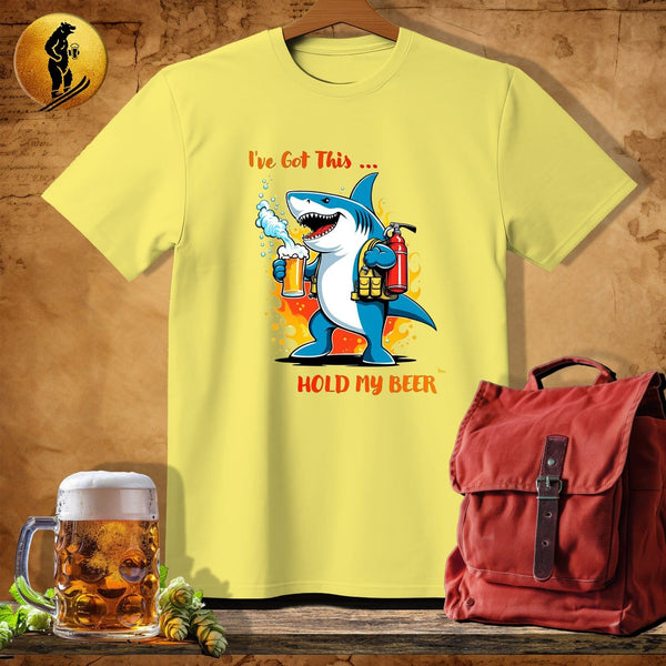 MyDesigns Physical Item Cornsilk / S Fire Shark T-Shirt