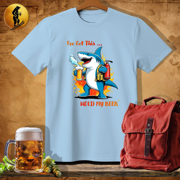 MyDesigns Physical Item Light Blue / S Fire Shark T-Shirt
