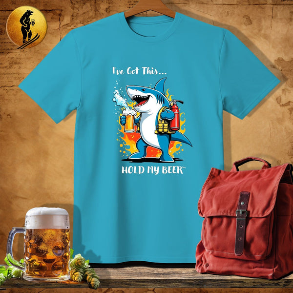 MyDesigns Physical Item Tropical Blue / S Fire Shark T-Shirt
