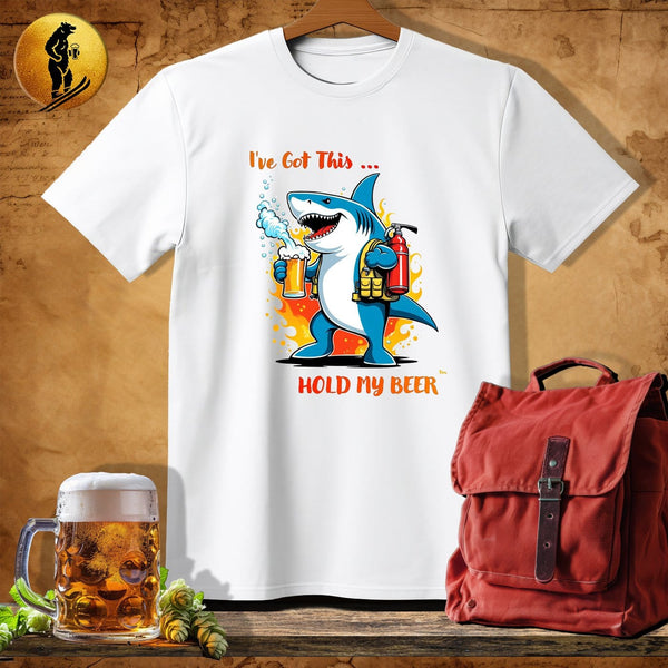 MyDesigns Physical Item White / S Fire Shark T-Shirt