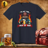 MyDesigns Physical Item Dark Heather / S Firefighter Burnout Bear