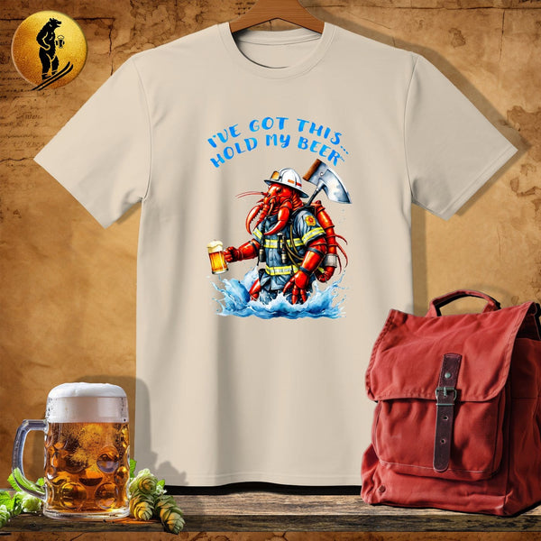 MyDesigns Physical Item Sand / S Firefighter Lobster T-Shirt
