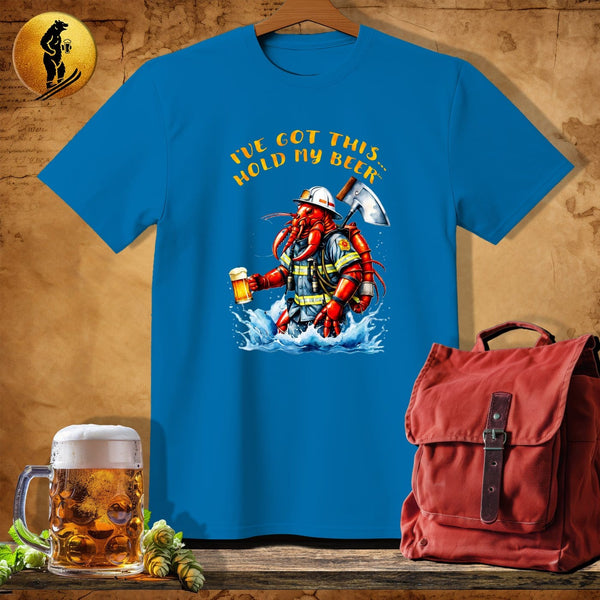 MyDesigns Physical Item Sapphire / S Firefighter Lobster T-Shirt