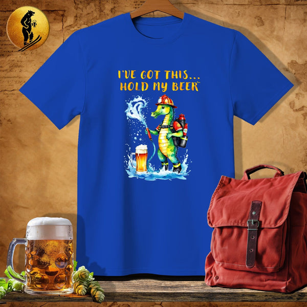 MyDesigns Physical Item Royal / S Firefighter Seahorse T-Shirt