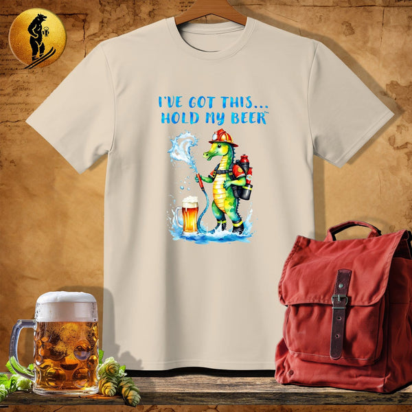 MyDesigns Physical Item Sand / S Firefighter Seahorse T-Shirt