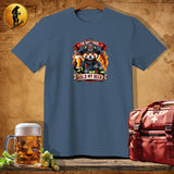 MyDesigns Physical Item Navy Heather / S Firefighting Blue Badger T-Shirt