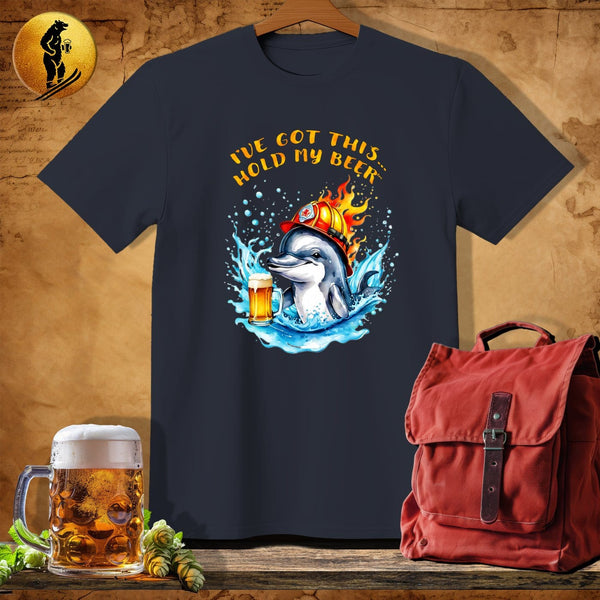 MyDesigns Physical Item Dark Heather / S Firehead Dolphin T-Shirt
