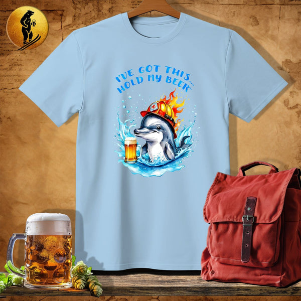 MyDesigns Physical Item Light Blue / S Firehead Dolphin T-Shirt