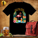 MyDesigns Physical Item Black / S Flamingo Sips T-Shirt