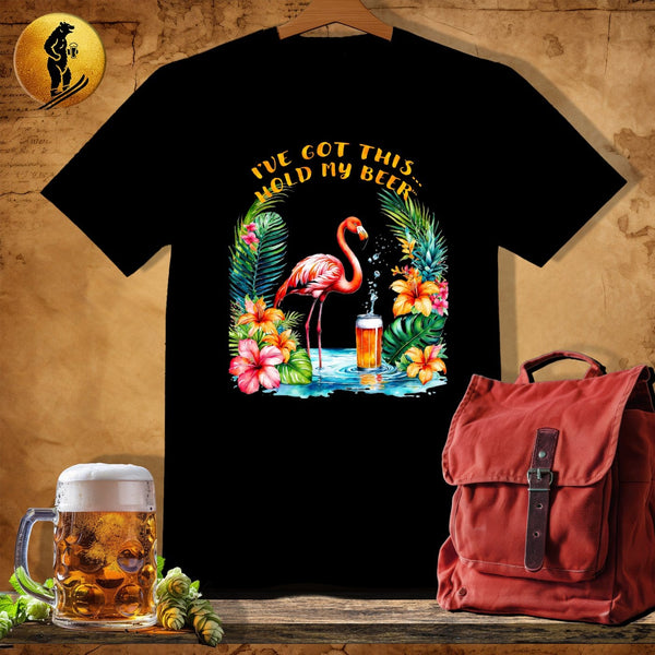 MyDesigns Physical Item Black / S Flamingo Sips T-Shirt