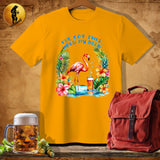 MyDesigns Physical Item Gold / S Flamingo Sips T-Shirt