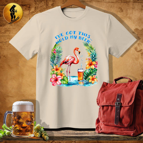 MyDesigns Physical Item Sand / S Flamingo Sips T-Shirt