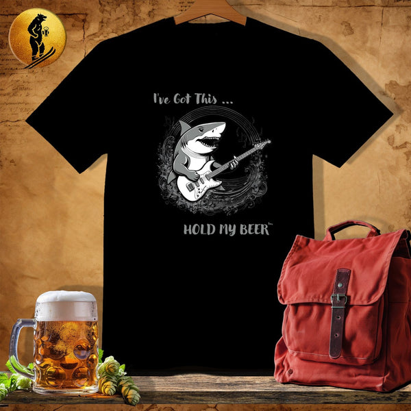 MyDesigns Physical Item Black / S Funky Shark T-Shirt