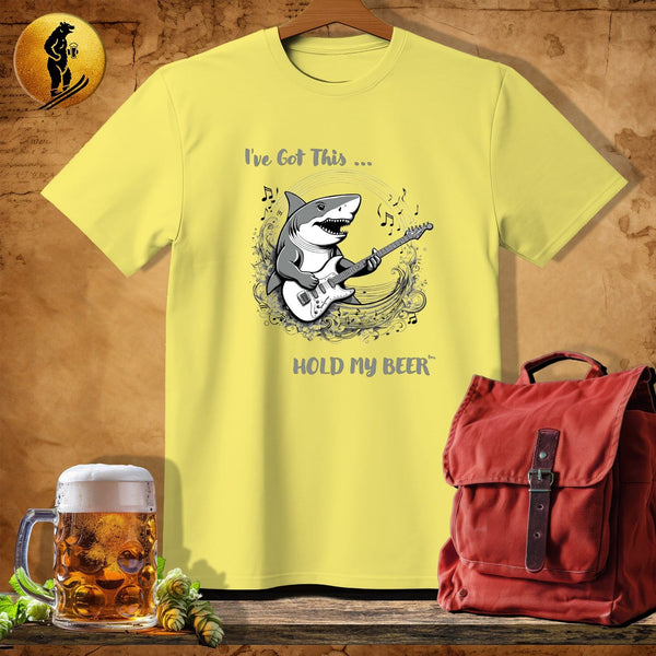 MyDesigns Physical Item Cornsilk / S Funky Shark T-Shirt
