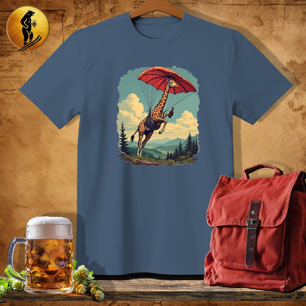 MyDesigns Physical Item Navy Heather / S Giraffe Drop T-Shirt