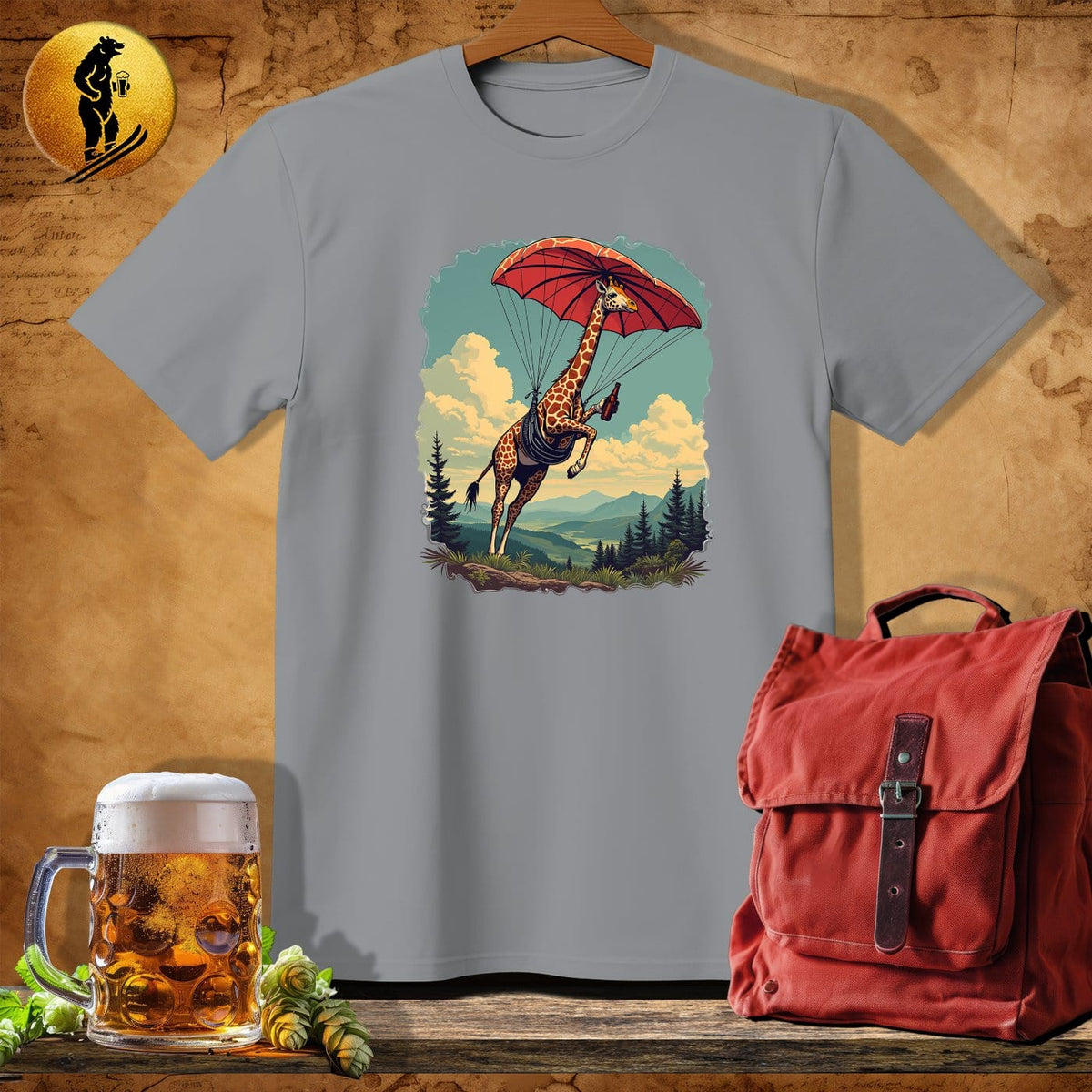 MyDesigns Physical Item Sport Grey / S Giraffe Drop T-Shirt