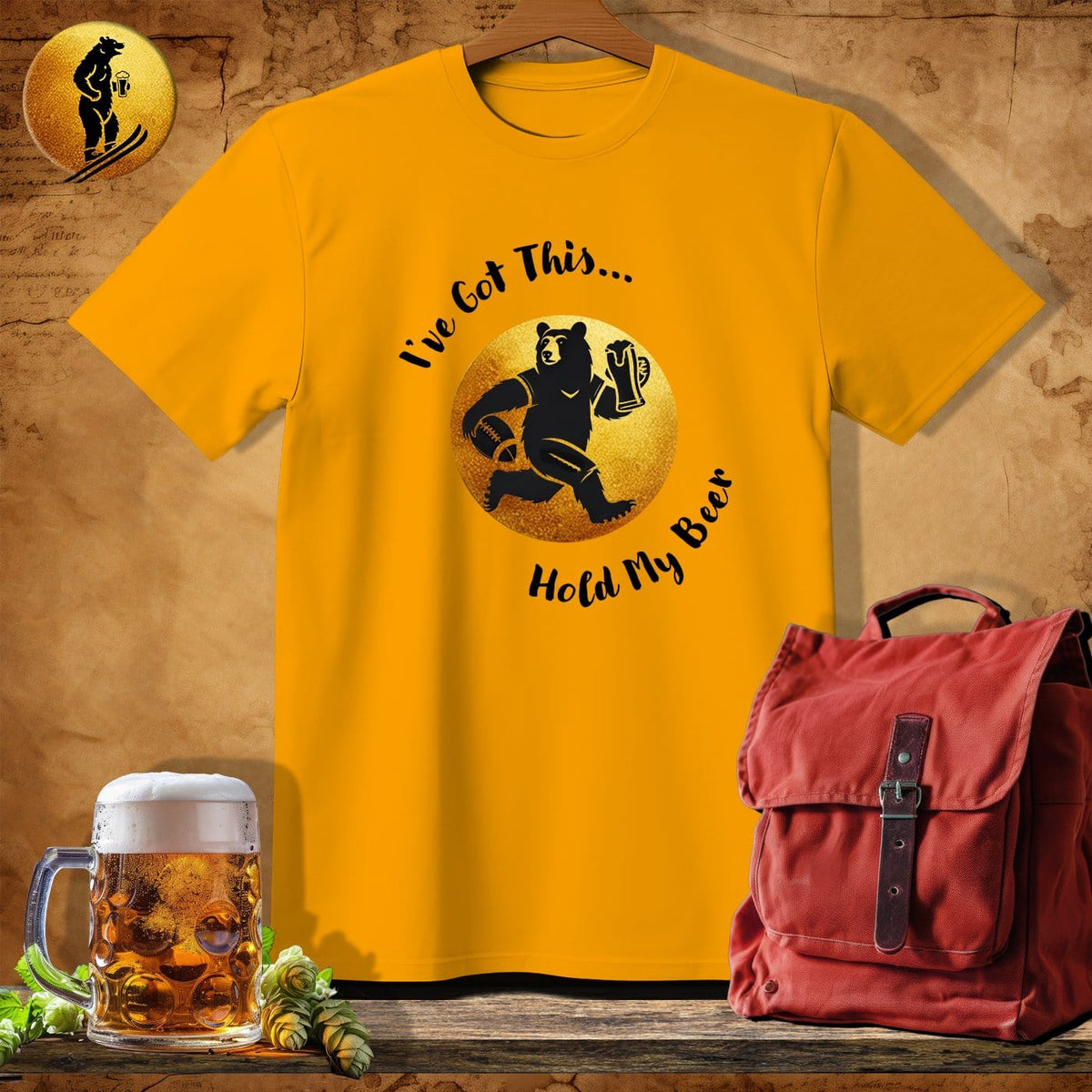 MyDesigns Physical Item Gold / S Gizzly Gridiron T-Shirt
