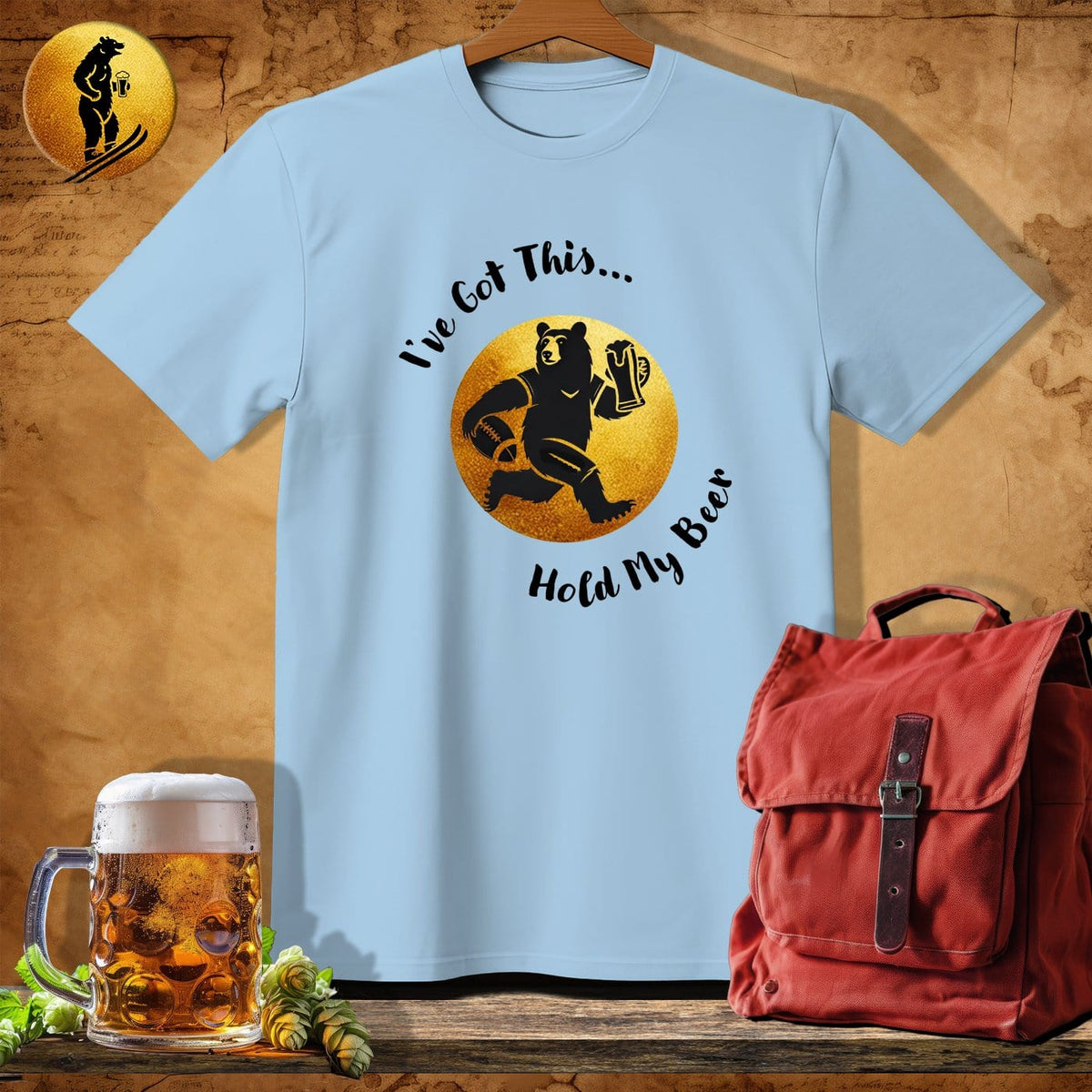 MyDesigns Physical Item Light Blue / S Gizzly Gridiron T-Shirt