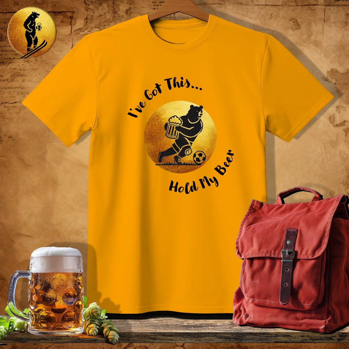 MyDesigns Physical Item Gold / S Goal Grizzzly T-Shirt