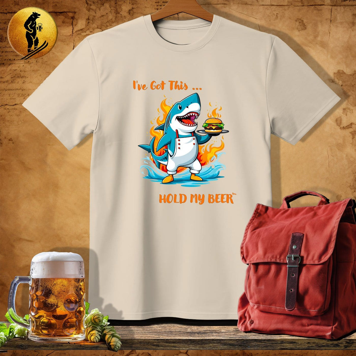 MyDesigns Physical Item Sand / S Grill Shark T-Shirt