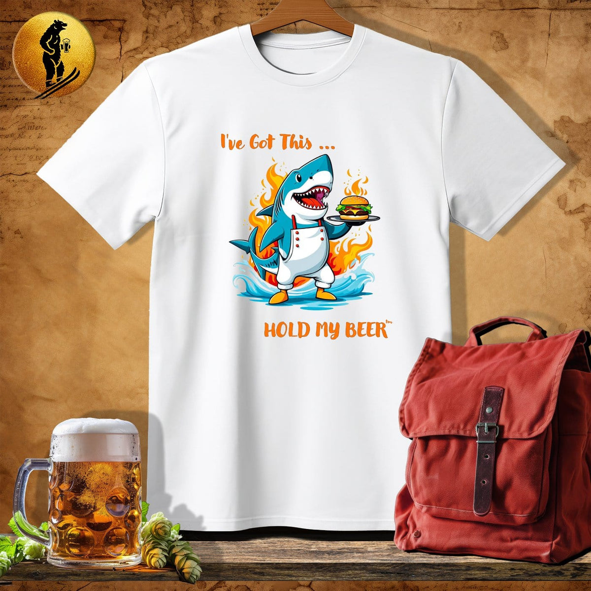 MyDesigns Physical Item White / S Grill Shark T-Shirt