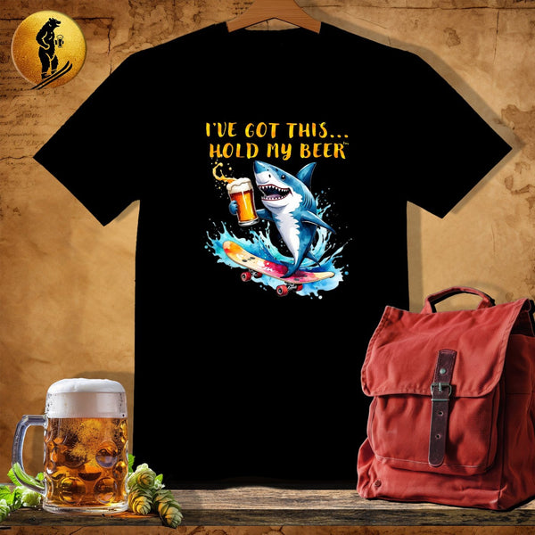MyDesigns Physical Item Black / S Half Pipe Shark T-Shirt