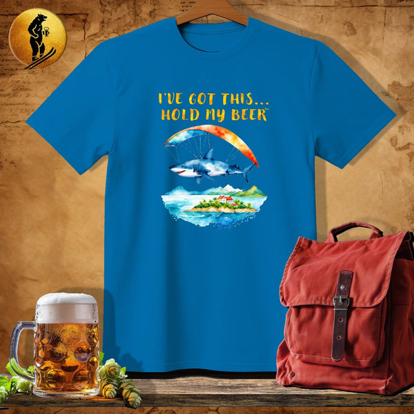 MyDesigns Physical Item Sapphire / S Hang Gliding Shark T-Shirt