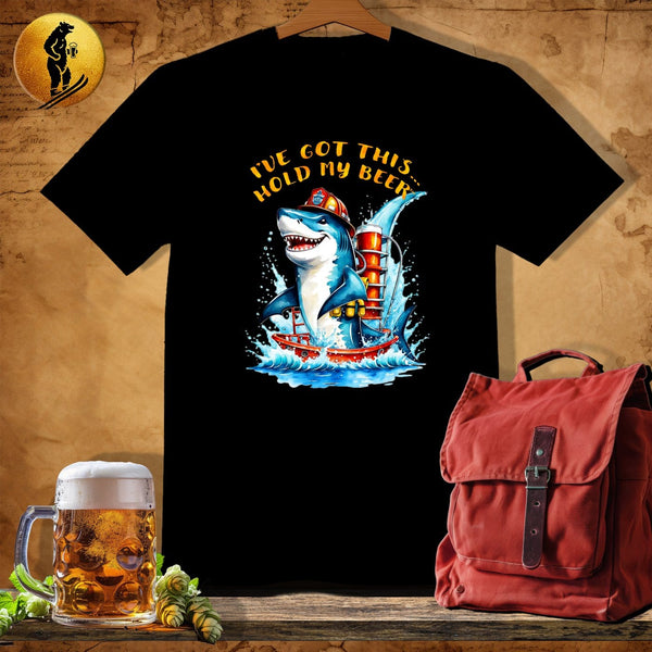 MyDesigns Physical Item Black / S Hot Shot Shark T-Shirt
