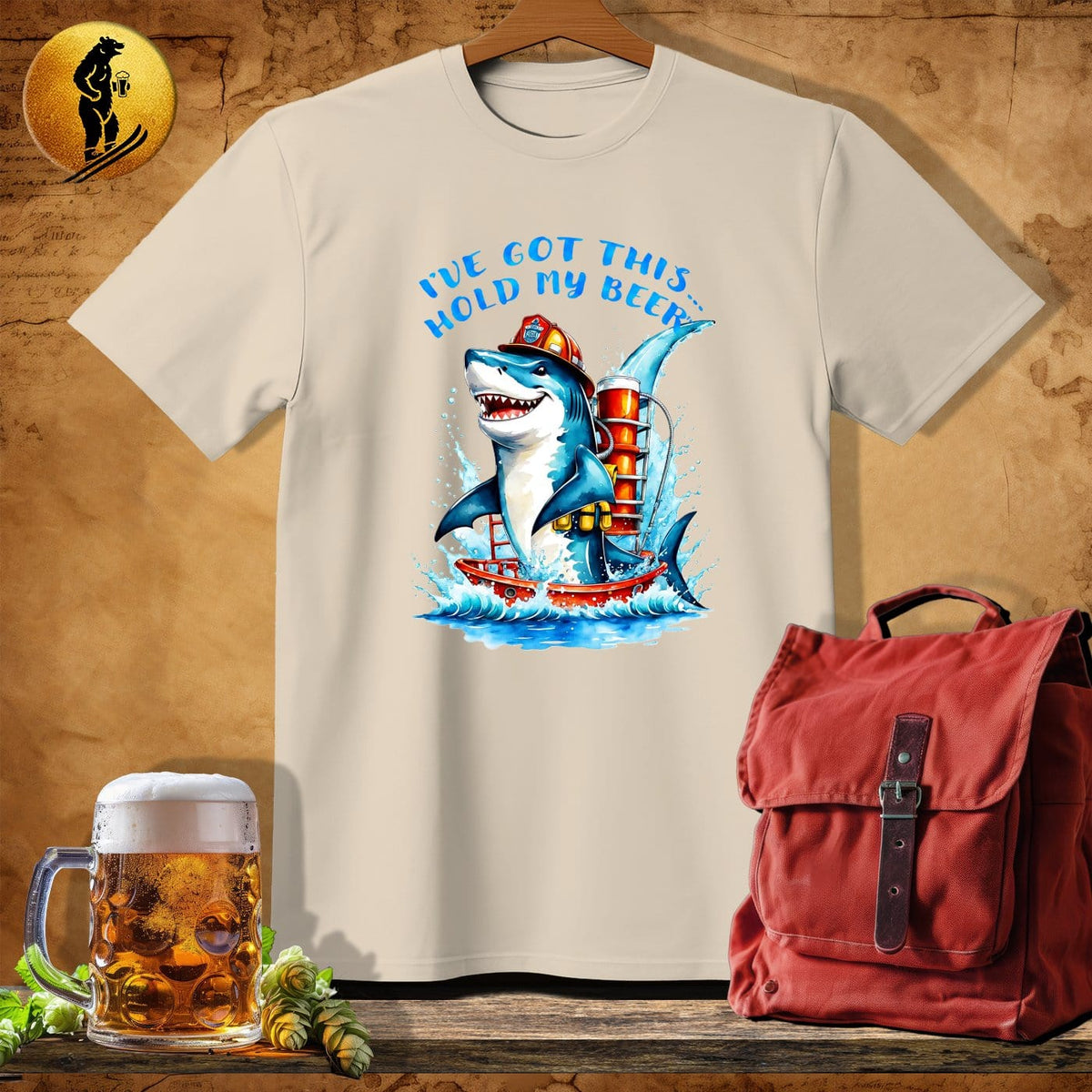 MyDesigns Physical Item Sand / S Hot Shot Shark T-Shirt