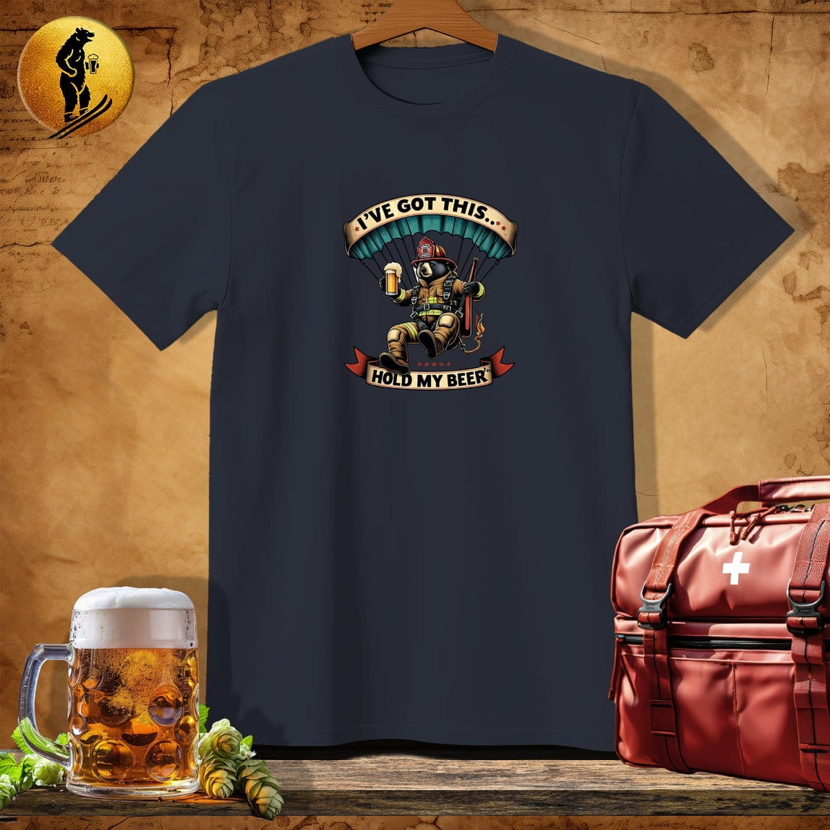 MyDesigns Physical Item Dark Heather / S HotShot Bilby Bear T-Shirt
