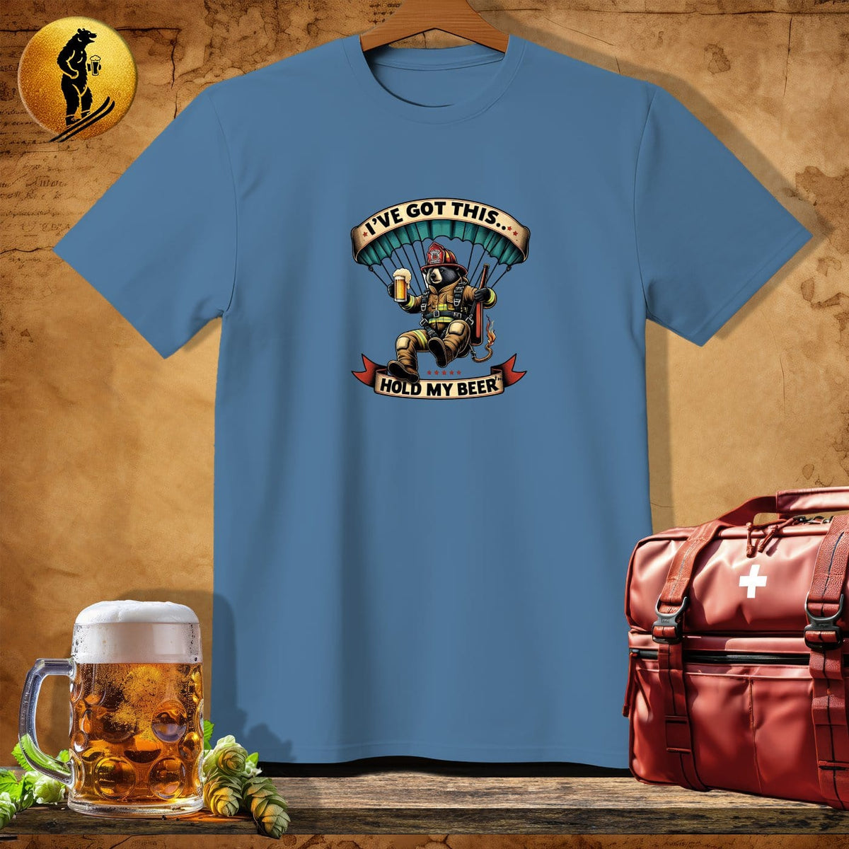MyDesigns Physical Item Heather Indigo / S HotShot Bilby Bear T-Shirt