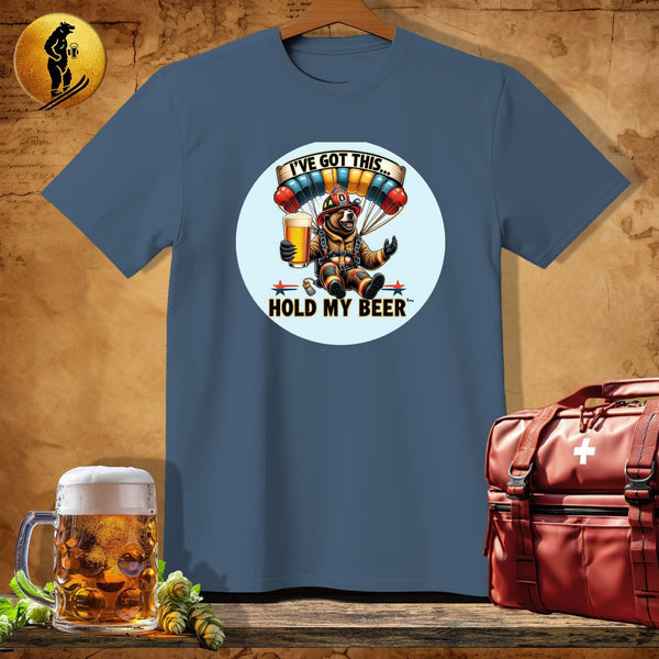 MyDesigns Physical Item Navy Heather / S HotShot Raptor Bear T-Shirt