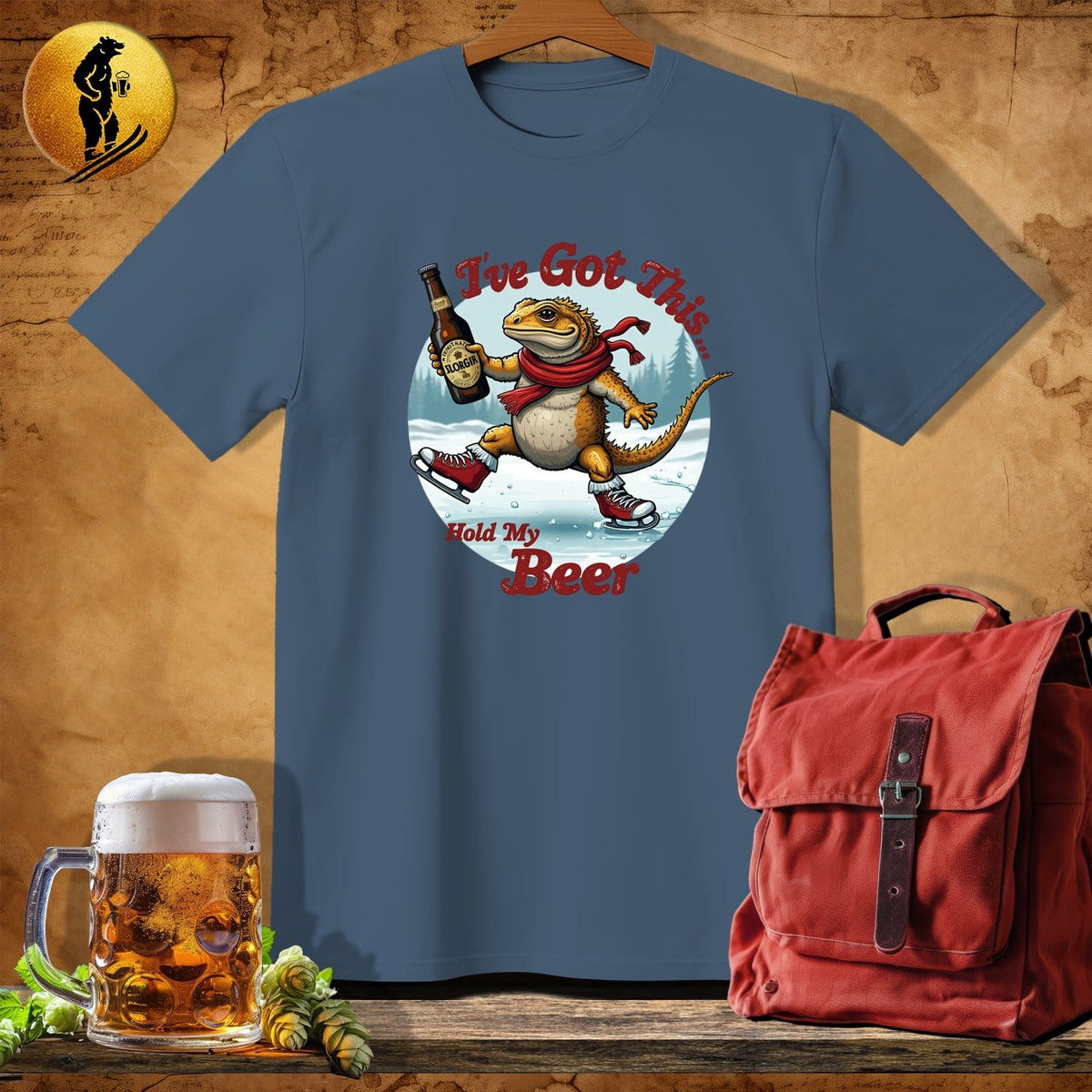 MyDesigns Physical Item Navy Heather / S Icyguana T-Shirt