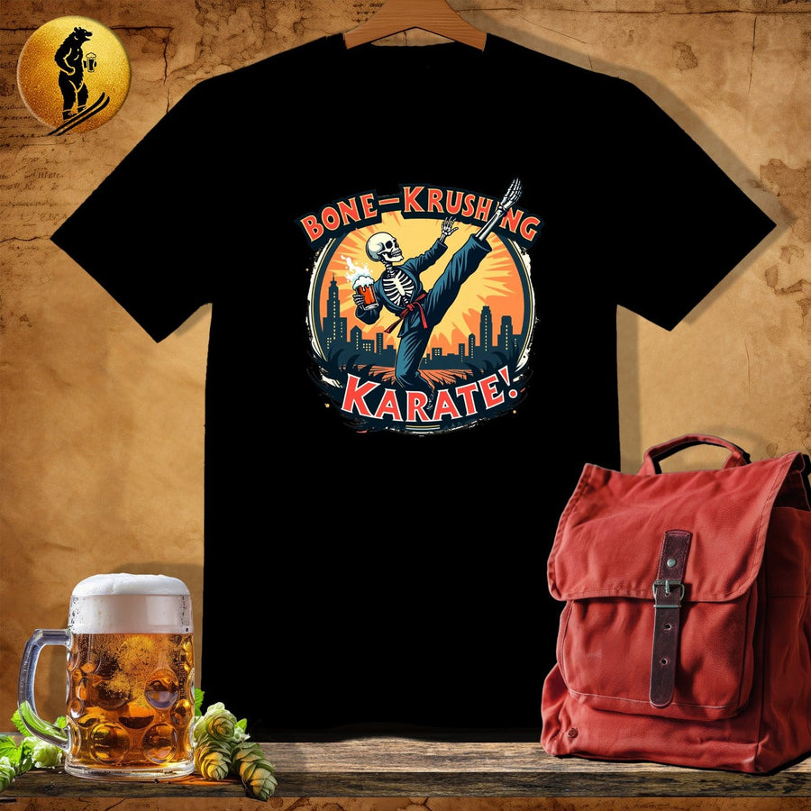 MyDesigns Physical Item Black / S Karate Skeleton T-Shirt