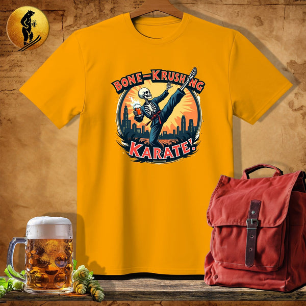 MyDesigns Physical Item Gold / S Karate Skeleton T-Shirt