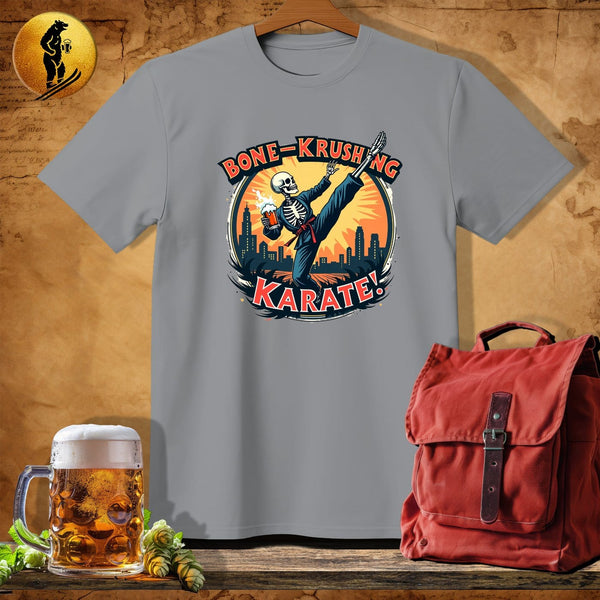 MyDesigns Physical Item Sport Grey / S Karate Skeleton T-Shirt