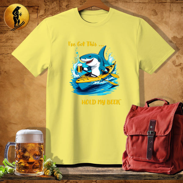 MyDesigns Physical Item Cornsilk / S Kayak Shark T-Shirt