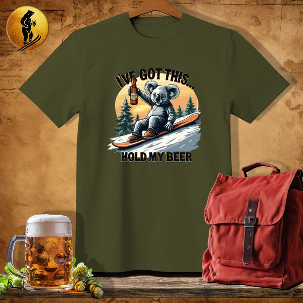 MyDesigns Physical Item Military Green / S Koala Carve T-Shirt