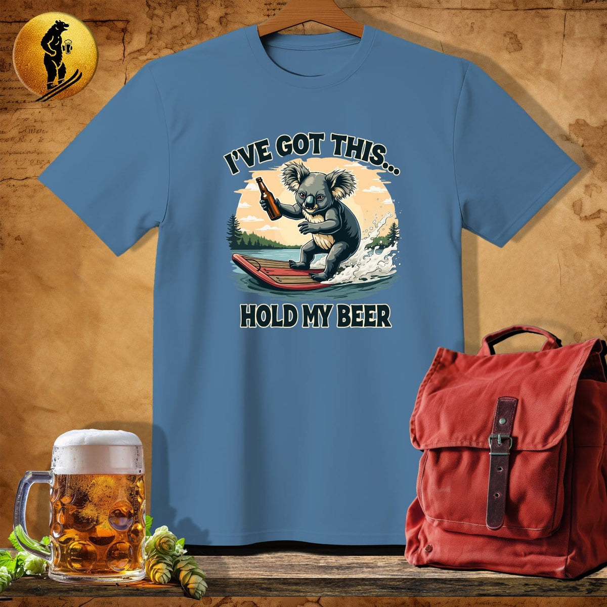 MyDesigns Physical Item Heather Indigo / S Koala Kahuna T-Shirt