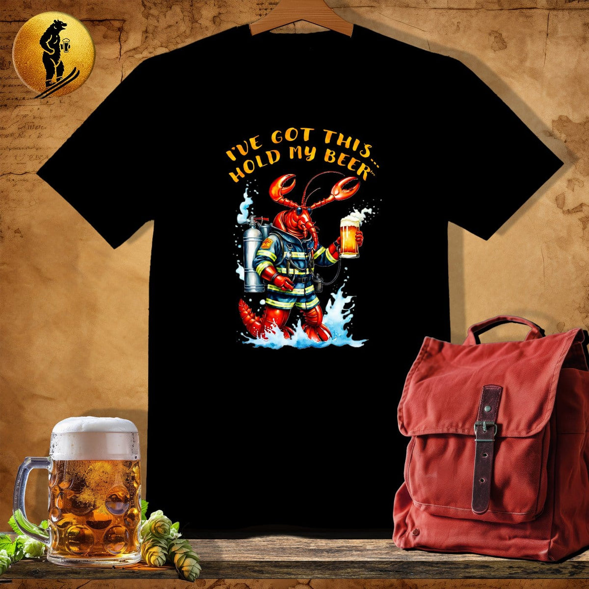 MyDesigns Physical Item Black / S Lobster-Rescuer T-Shirt