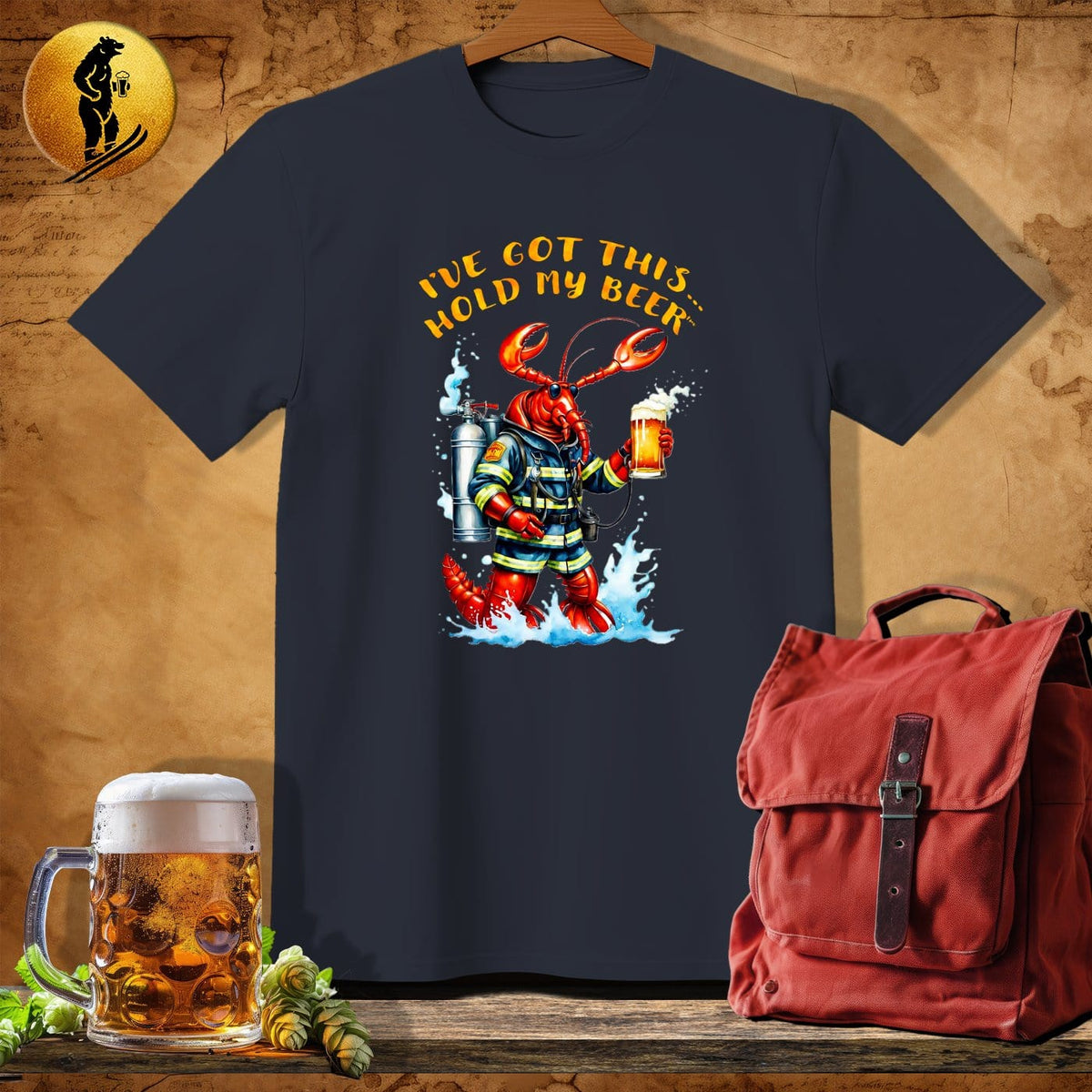 MyDesigns Physical Item Dark Heather / S Lobster-Rescuer T-Shirt