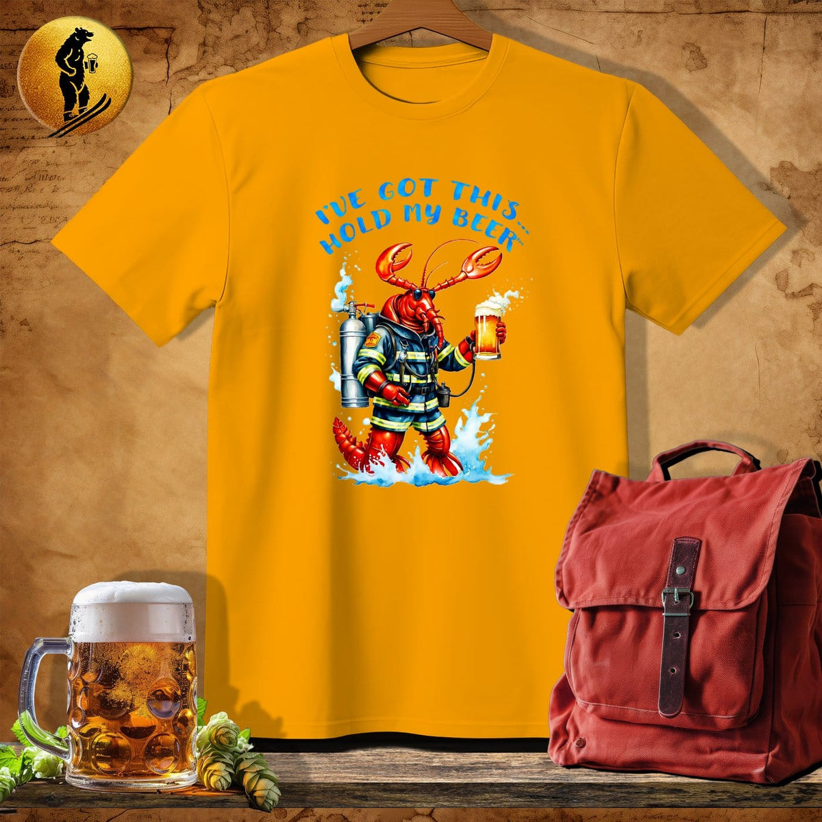 MyDesigns Physical Item Gold / S Lobster-Rescuer T-Shirt