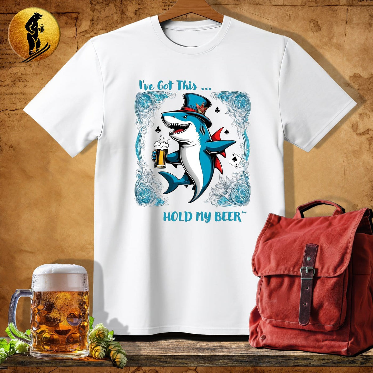 MyDesigns Physical Item White / S Magic Shark T-Shirt