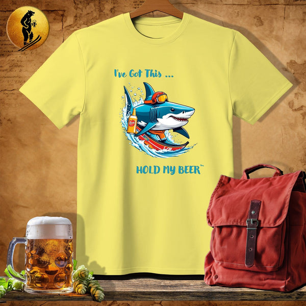 MyDesigns Physical Item Cornsilk / S Mountain Shark T-Shirt