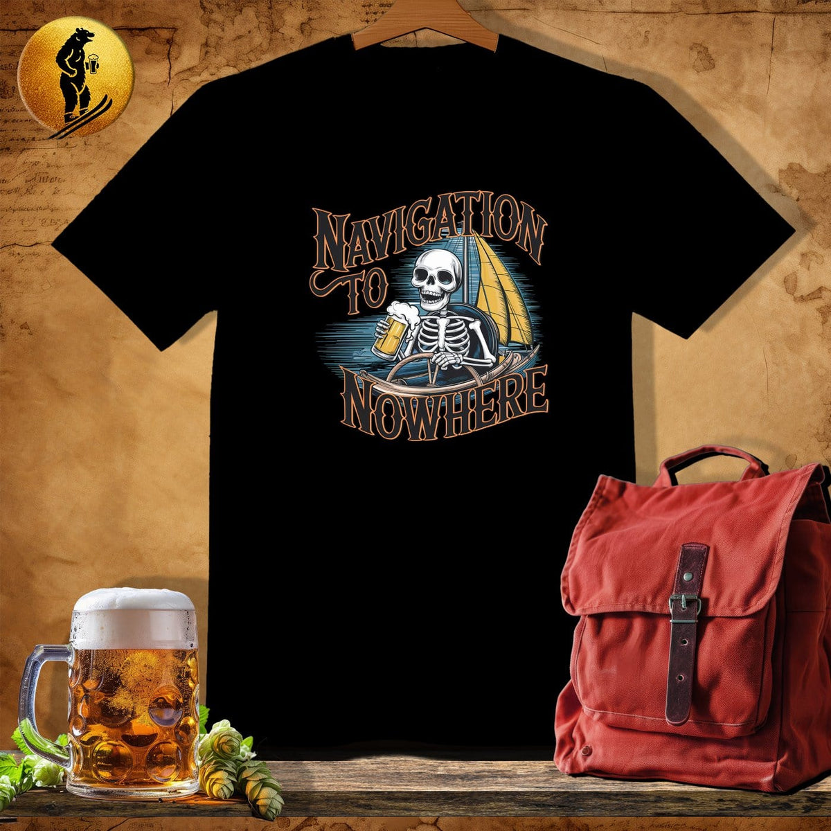 MyDesigns Physical Item Black / S Navigation T-Shirt