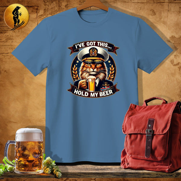 MyDesigns Physical Item Heather Indigo / S Navy Cat T-Shirt