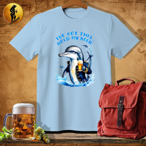 MyDesigns Physical Item Light Blue / S Navy Dolphin T-Shirt