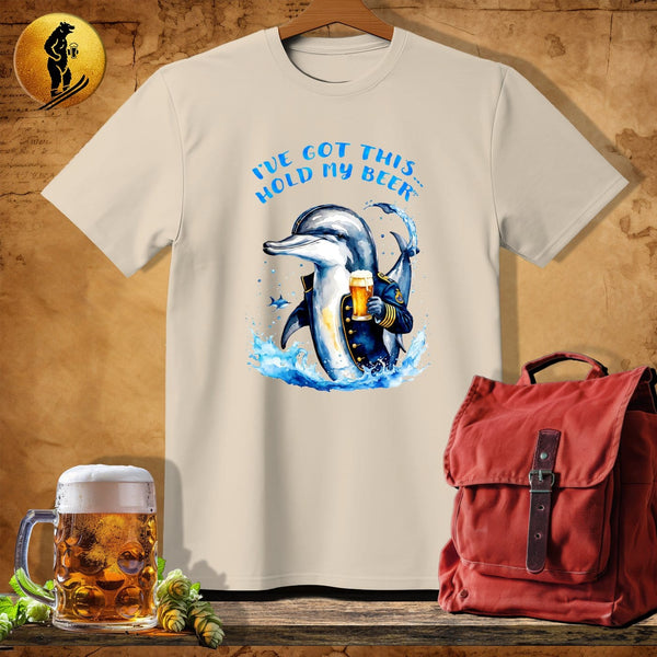 MyDesigns Physical Item Sand / S Navy Dolphin T-Shirt